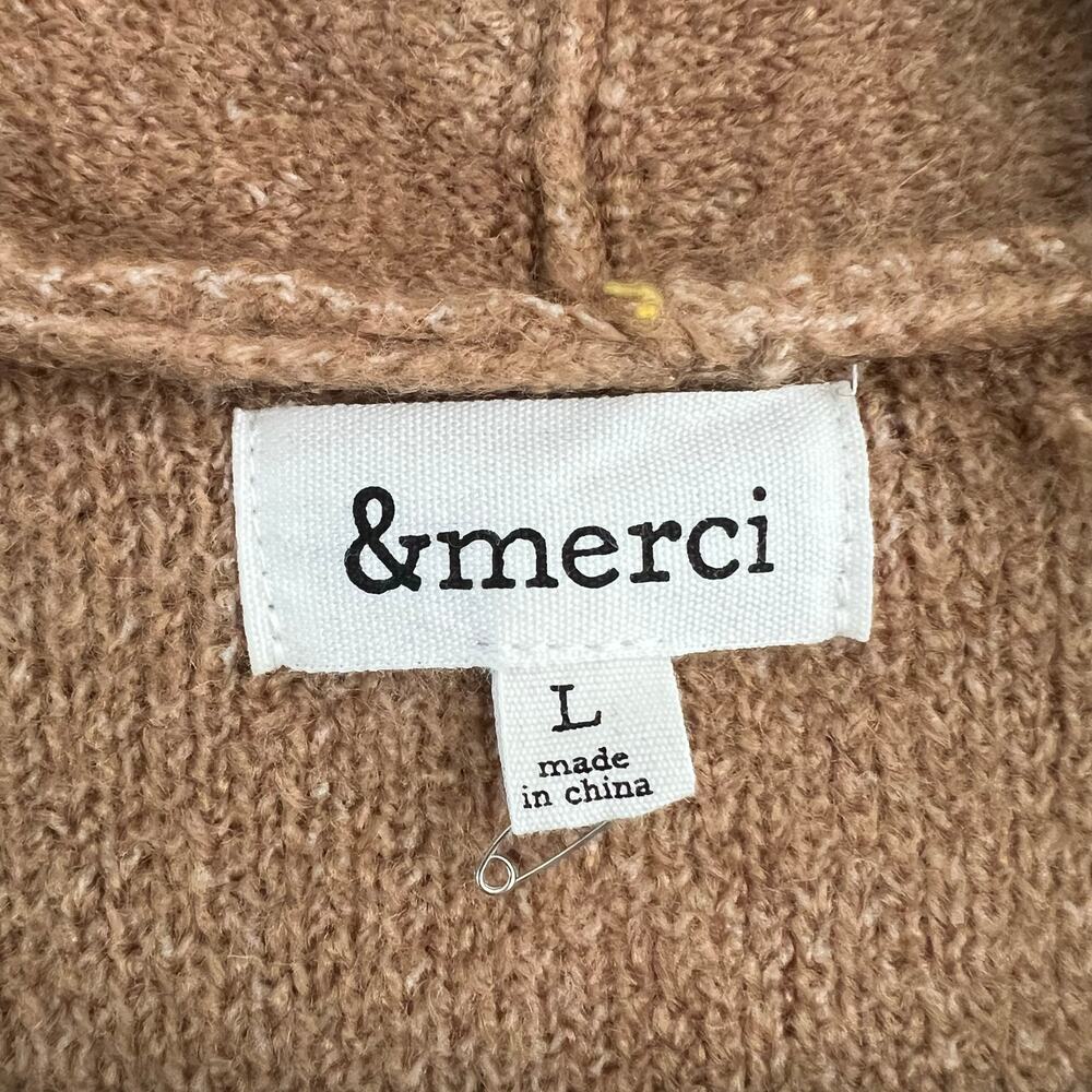 &Merci NWT Camel Long Sleeve Longline Pocket Cardigan Size L - Picture 3 of 9